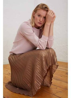 Jupe mi-longue marron MORE & MORE femme