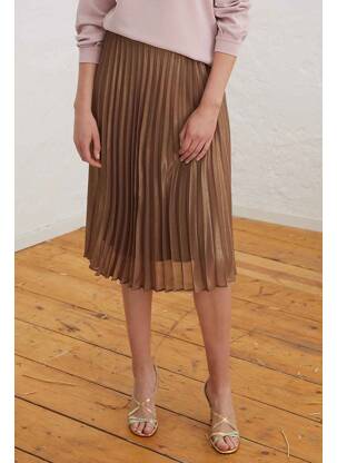 Jupe mi-longue marron MORE & MORE femme