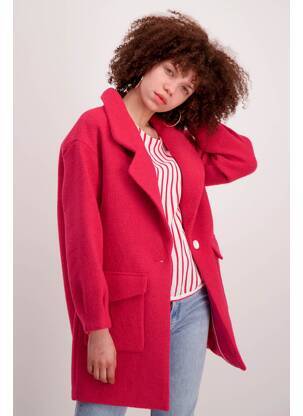 Manteau long rose EDC pour femme