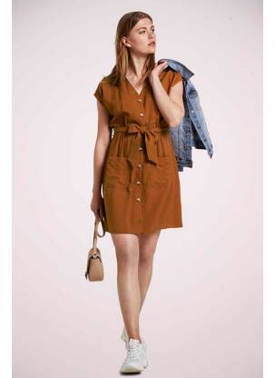 Robe courte marron TOM TAILOR femme