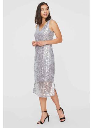 Robe mi-longue argent VERO MODA femme
