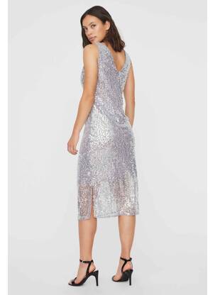 Robe mi-longue argent VERO MODA femme