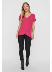 T-shirt rose VERO MODA pour femme seconde vue