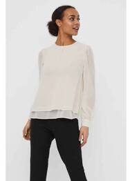 Blouse beige VERO MODA femme