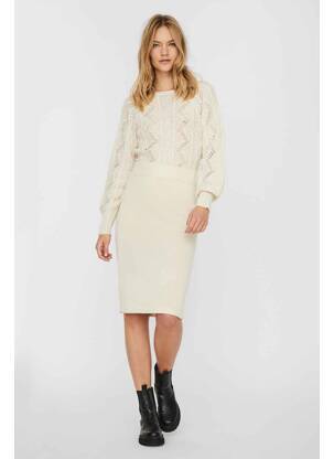 Jupe mi-longue beige VERO MODA femme