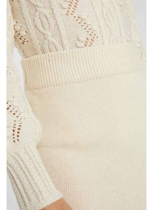 Jupe mi-longue beige VERO MODA femme
