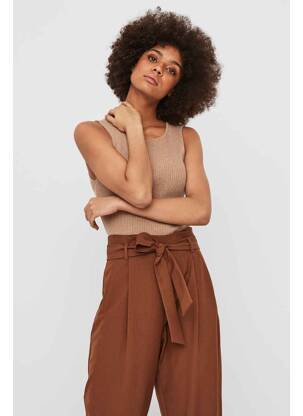 Jeans coupe large marron VERO MODA femme