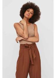 Jeans coupe large marron VERO MODA femme