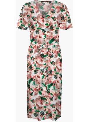 Robe mi-longue beige VERO MODA femme