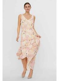 Robe longue beige VERO MODA femme