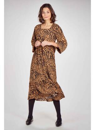 Robe mi-longue marron VERO MODA femme