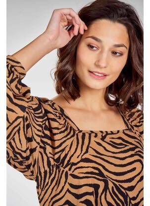 Robe mi-longue marron VERO MODA femme