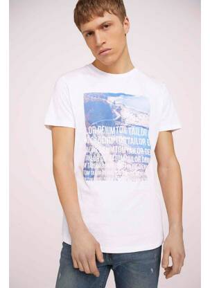 T-shirt blanc TOM TAILOR pour homme