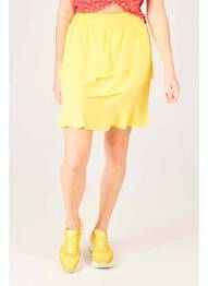 Jupe mi-longue jaune NA-KD femme