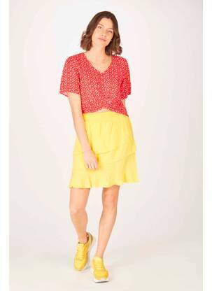 Jupe mi-longue jaune NA-KD femme