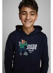 Sweat-shirt à capuche bleu JACK & JONES pour garçon seconde vue
