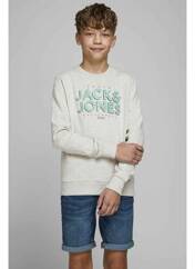 Sweat-shirt blanc JACK & JONES pour garçon seconde vue