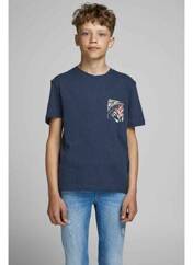 T-shirt bleu JACK & JONES pour garçon seconde vue