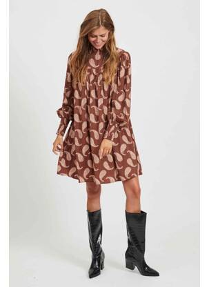 Robe mi-longue marron VILA femme