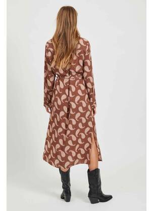 Robe mi-longue marron VILA femme