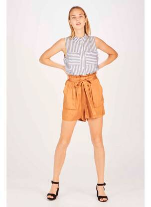 Short marron ONLY femme