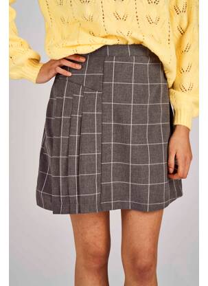 Jupe courte gris JACQUELINE DE YONG femme