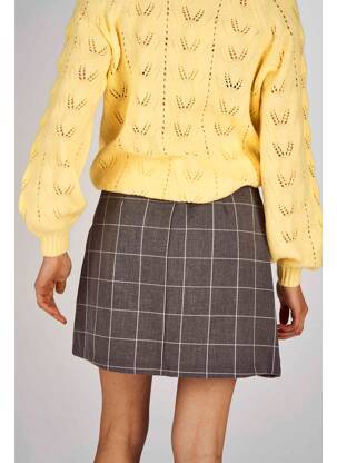 Jupe courte gris JACQUELINE DE YONG femme
