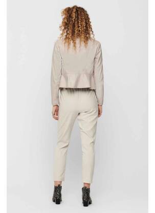Veste simili cuir marron ONLY femme