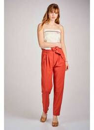 Pantalon large rouge JACQUELINE DE YONG femme