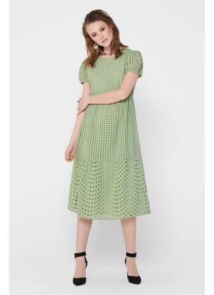 Robe mi-longue beige ONLY femme