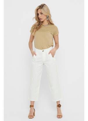 Pantalon chino blanc JACQUELINE DE YONG femme
