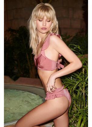Bas de maillot de bain rose ONLY femme