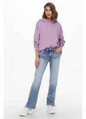 Sweat-shirt à capuche violet ONLY pour femme seconde vue