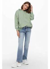 Sweat-shirt à capuche vert ONLY pour femme seconde vue