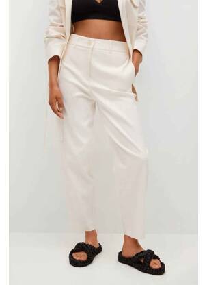 Pantalon 7/8 beige MANGO femme