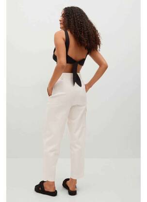 Pantalon 7/8 beige MANGO femme