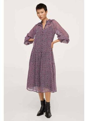 Robe mi-longue rouge MANGO femme
