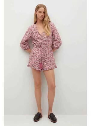 Combishort rose MANGO femme