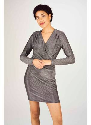 Robe courte argent MORGAN femme