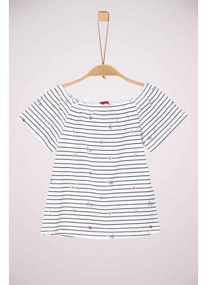 T-shirt blanc S.OLIVER pour fille
