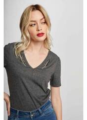 T-shirt gris MORGAN pour femme seconde vue