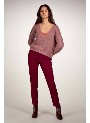 Pantalon 7/8 rouge MORGAN femme