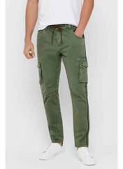 Pantalon cargo vert ONLY&SONS pour homme seconde vue
