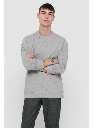 Sweat-shirt gris ONLY&SONS pour homme