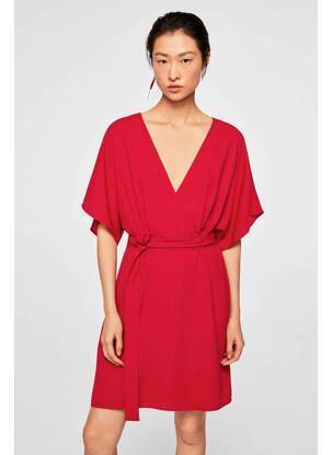 Robe mi-longue rouge MANGO pour femme