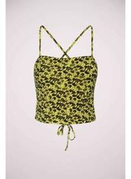 Crop top jaune NOISY MAY femme