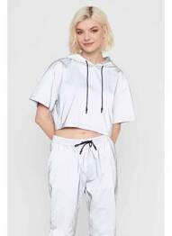 Crop top argent NOISY MAY femme