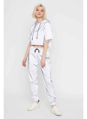 Crop top argent NOISY MAY femme
