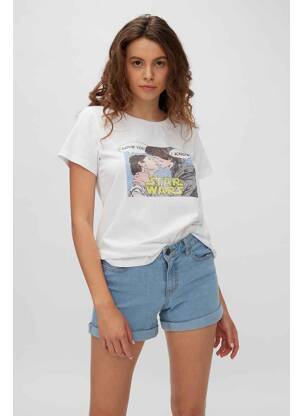 T-shirt blanc NOISY MAY pour femme