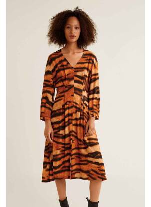 Robe longue orange MANGO femme